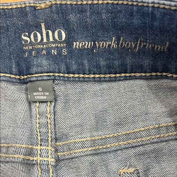 Soho Denim Patchwork Ankle Jeans - Picture 6 of 8